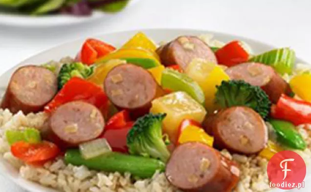 Johnsonville ® Apple Chicken Sausage słodko-kwaśny Stir Fry
