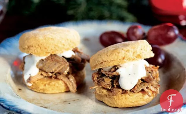 Kanapki z wieprzowiną Alabama z białym sosem Barbecue
