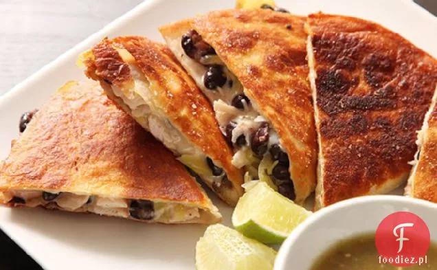 Pieczony indyk i czarna fasola Quesadillas