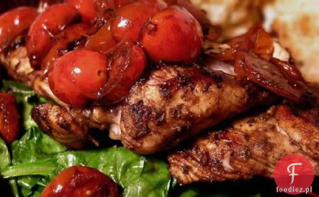 Kurczak ziołowy z ciepłym winegretem