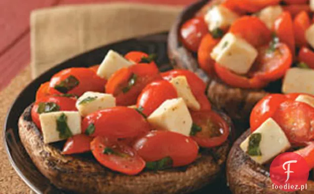 Grillowane Portobellos z sałatką Mozzarella przepis