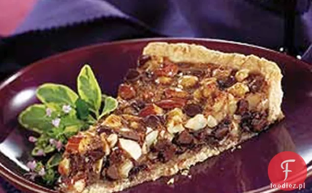 Tarta czekoladowo - orzechowa w cieście z ciastek