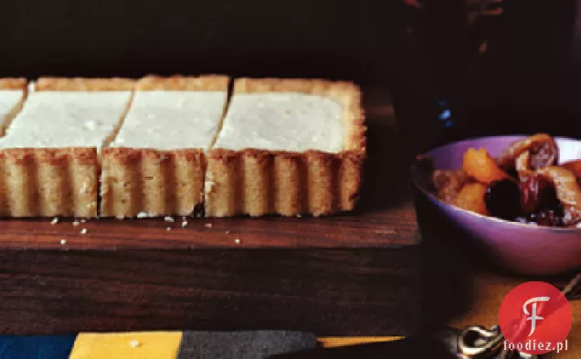 Tarta Ricotta z kompot z suszonych owoców