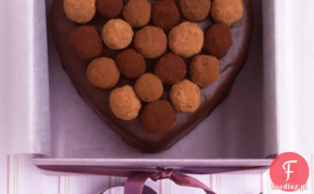Serduszko Sacher Torte z topem truflowym