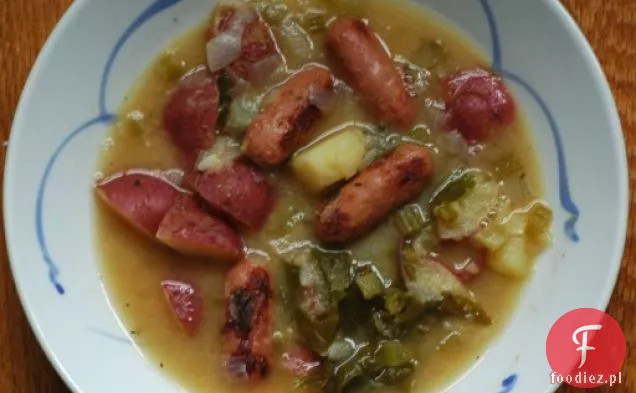 Shabby Chic Kapusta, Ziemniaki I Kiełbasa Zupa
