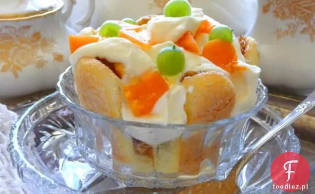 Morelowy Agrest Warstwowy Deser Z Kremem Mascarpone