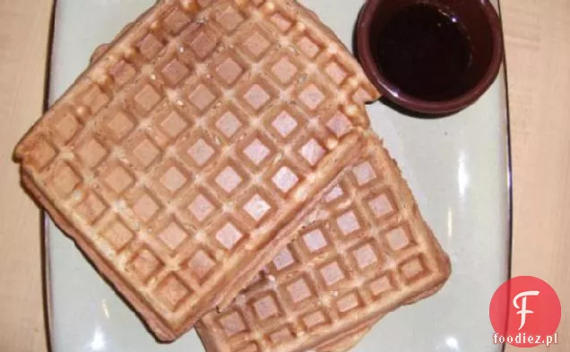 Wegańskie Pełnoziarniste Bananowe Gofry Lniane