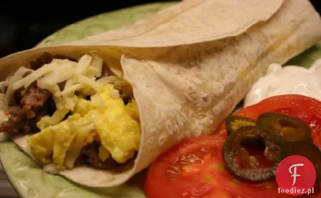 Jajko I Kiełbasa Śniadanie Burrito