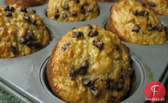 Bananowe Płatki Owsiane Czekoladowe Muffinki