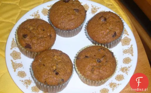 Wegańskie Bananowe Czekoladowe Muffinki