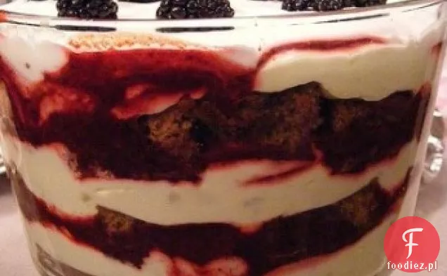 Gingerbread & Lemon Curd Trifle W / BlackBerry Sauce