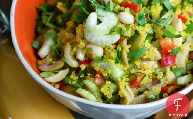 Sałatka Quinoa Z Cytryną Tahini Vinaigrette