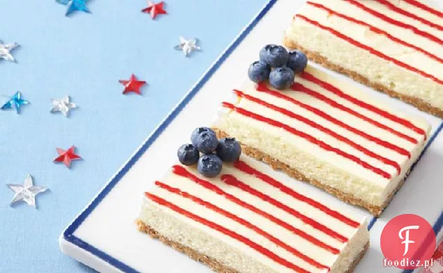 American Flag Cheesecake Bars