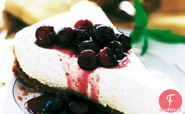 Tarta sernikowa z żurawiną w portowej glazurze