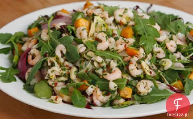Jesienna Sałatka Z Ciepłymi Krewetkami Oregon Vinaigrette
