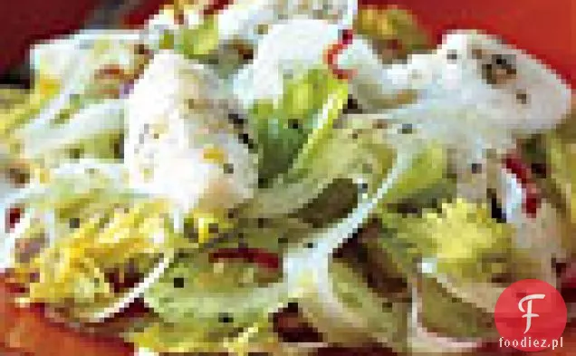 Ser Burrata z ogoloną sałatką warzywną
