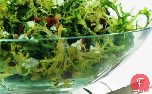 Sałatka z Frisée, boczkiem i kozim serem