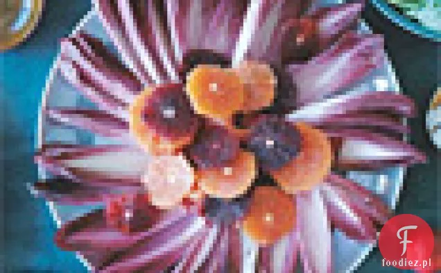 Sałatka endywia i Escarole z winegretem musztardowo-pomarańczowym