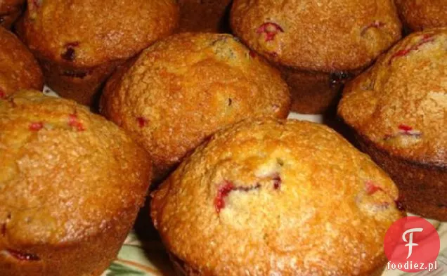 Pyszne (niskotłuszczowe) muffinki żurawinowe