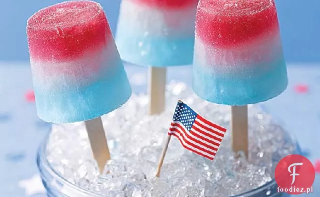 Czerwony, biały i niebieski Ice Pops