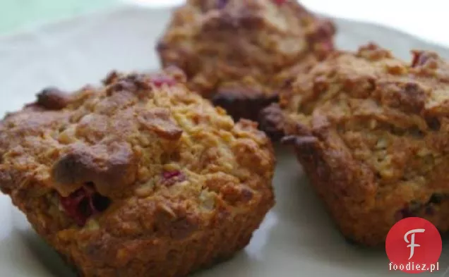 Muffinki Owsiane Żurawinowe
