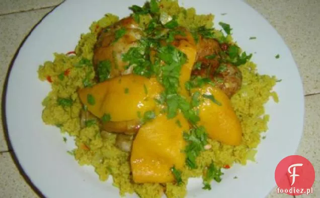 Marokański Kurczak z Zakonserwowanymi cytrynami i kuskusem