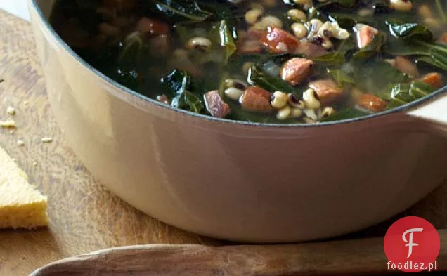 Zupa grochowa z Andouille & Collards