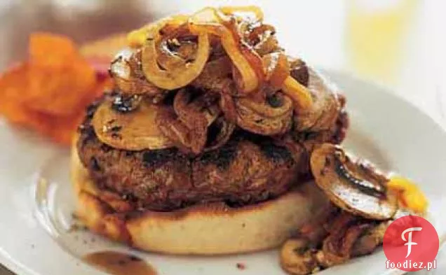 Hamburgery z nadzieniem cebulowo-grzybowym