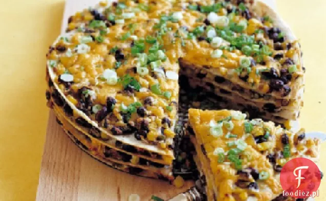 Tortilla i ciasto z czarną fasolą