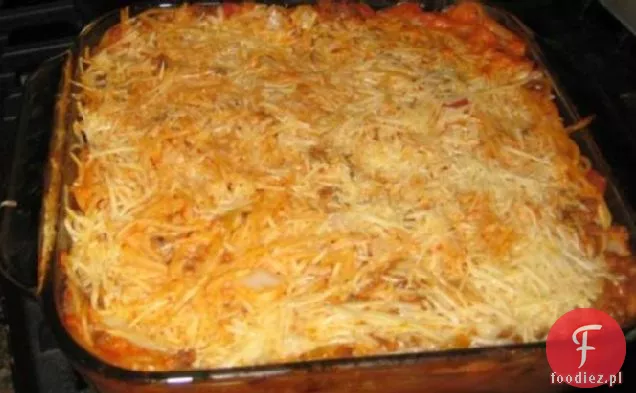 On The Fly Spaghetti Pie-pieczone Spaghetti