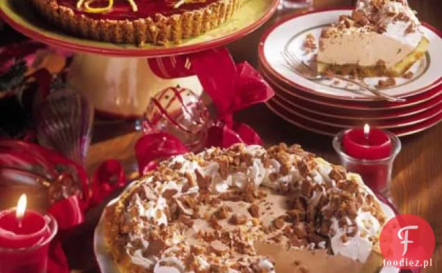 Mascarpone ciasto kremowe z jagodową glazurą
