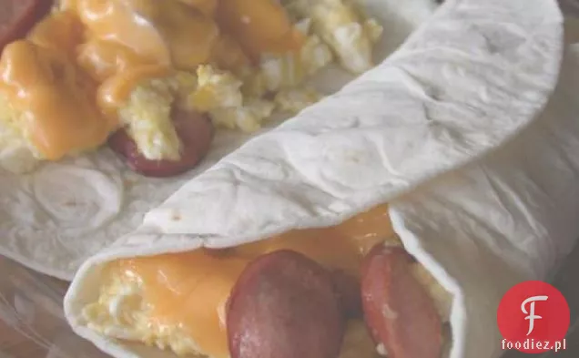 Hot Dog Egg Burritos