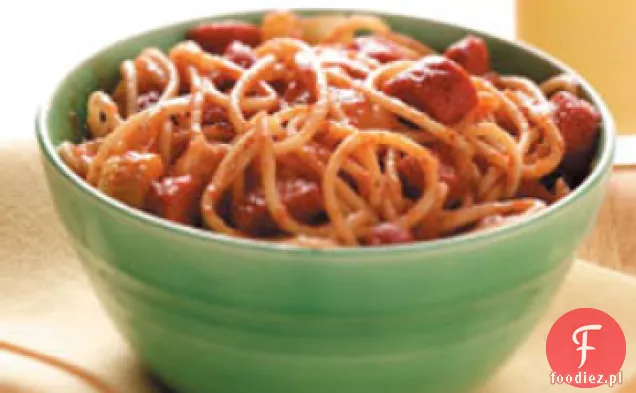 Hot Dog Spaghetti Rings