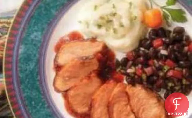 Grillowana pierś z kaczki z sosem BBQ z opuncji