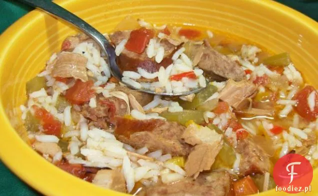 Jambalaya z indykiem i kiełbasą
