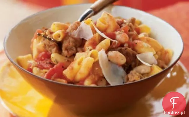Kiełbasa i fasola Ragù na makaronie Quinoa