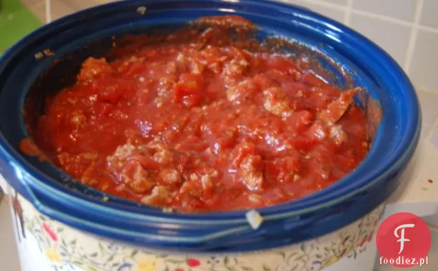 Leniwy Sos Mięsny Z Indyka (Do Spaghetti)