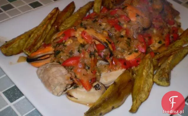 Smażone małże z Chili, czosnkiem i bazylią