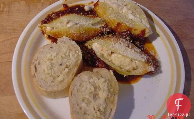 Makaron.....skorupki makaronu z nadzieniem krabowym