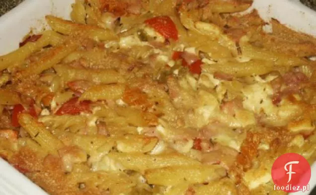 Zapiekane Rigatoni z szynką i fetą
