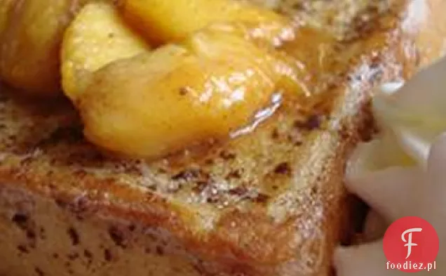 Mascarpone Nadziewane francuskie tosty z brzoskwiniami