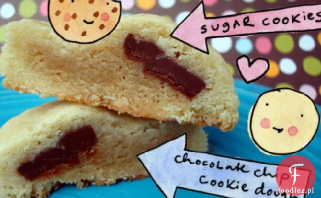 Ciasteczka Cukrowe Nadziewane Ciasteczkami Czekoladowymi