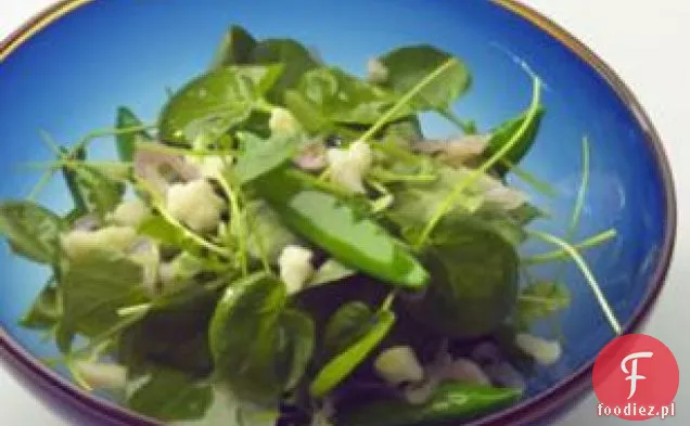 Sałatka z rukolą i cukrem z ciepłym sezamem-szalotka Vinaigrette