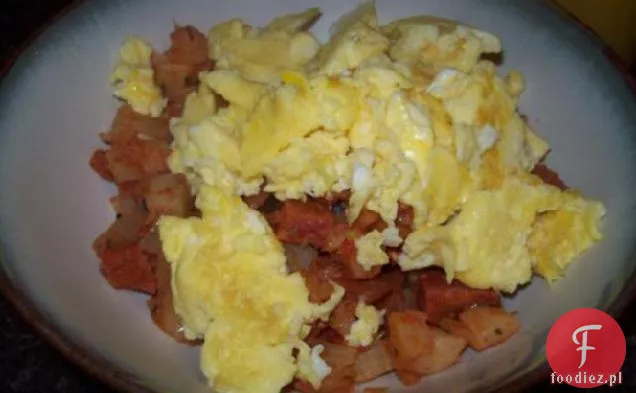 Tex-Mex sniadanie Hash i jajka