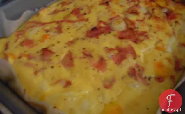 Quiche z bekonem i jajkiem niskowęglowodanowym