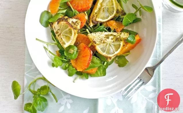 Zapiekana Cytrynowa Tofu Podwójna Sałatka Cytrusowa