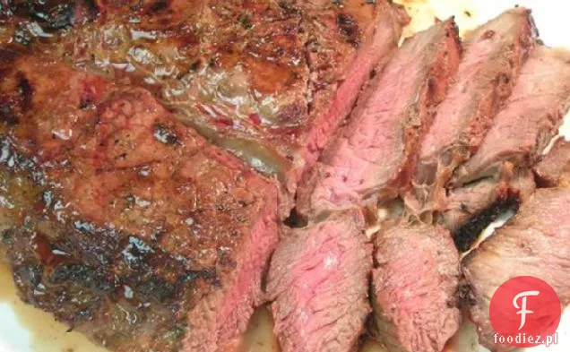 Stek z flanki z sosem czosnkowym