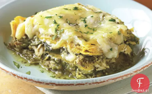 Zapiekane Enchiladas z kurczaka z salsą Verde i serem