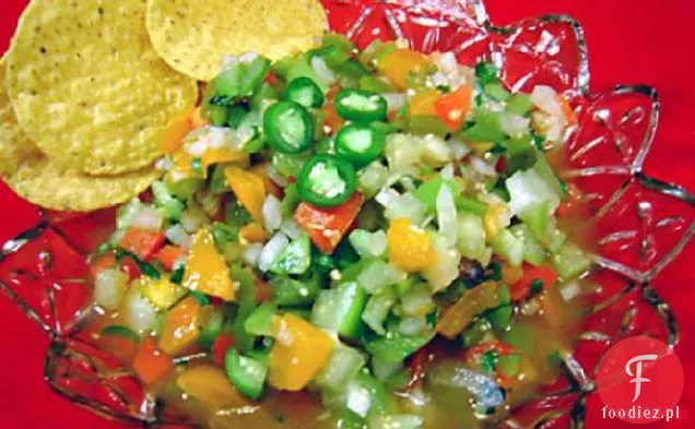 Salsa Z Pieczonym Czosnkiem I Zielonymi Pomidorami