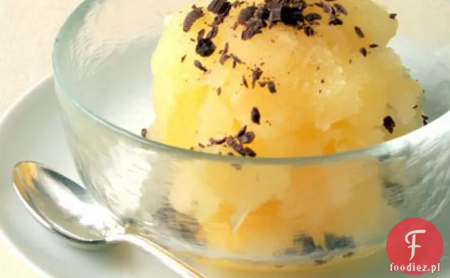 Świeży Sorbet pomarańczowy ze słodko-gorzką czekoladą